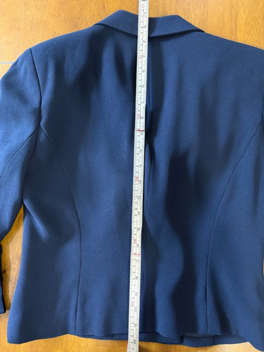 90’s Vintage Christian Dior Navy Double Breasted Cropped Blazer Jacket 4 Petite